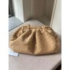 Bottega Veneta Large Pouch Clutch In Beige Intrecciato Lambskin 080