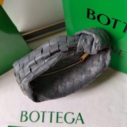 Bottega Veneta Mini BV Jodie Bag In Thunder Woven Leather 130