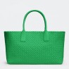 Bottega Veneta Cabat Medium Bag In Green Intrecciato Lambskin 810