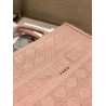 Dior Small Book Tote Bag In Pink Cannage Embroidery 890