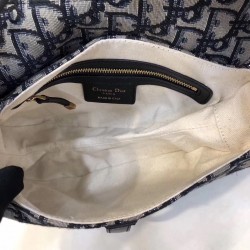 Dior Saddle Bag In Blue Oblique Jacquard Canvas 354