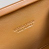 Bottega Veneta Knot Minaudiere On Strap In Camel Intreccio Lambskin 074