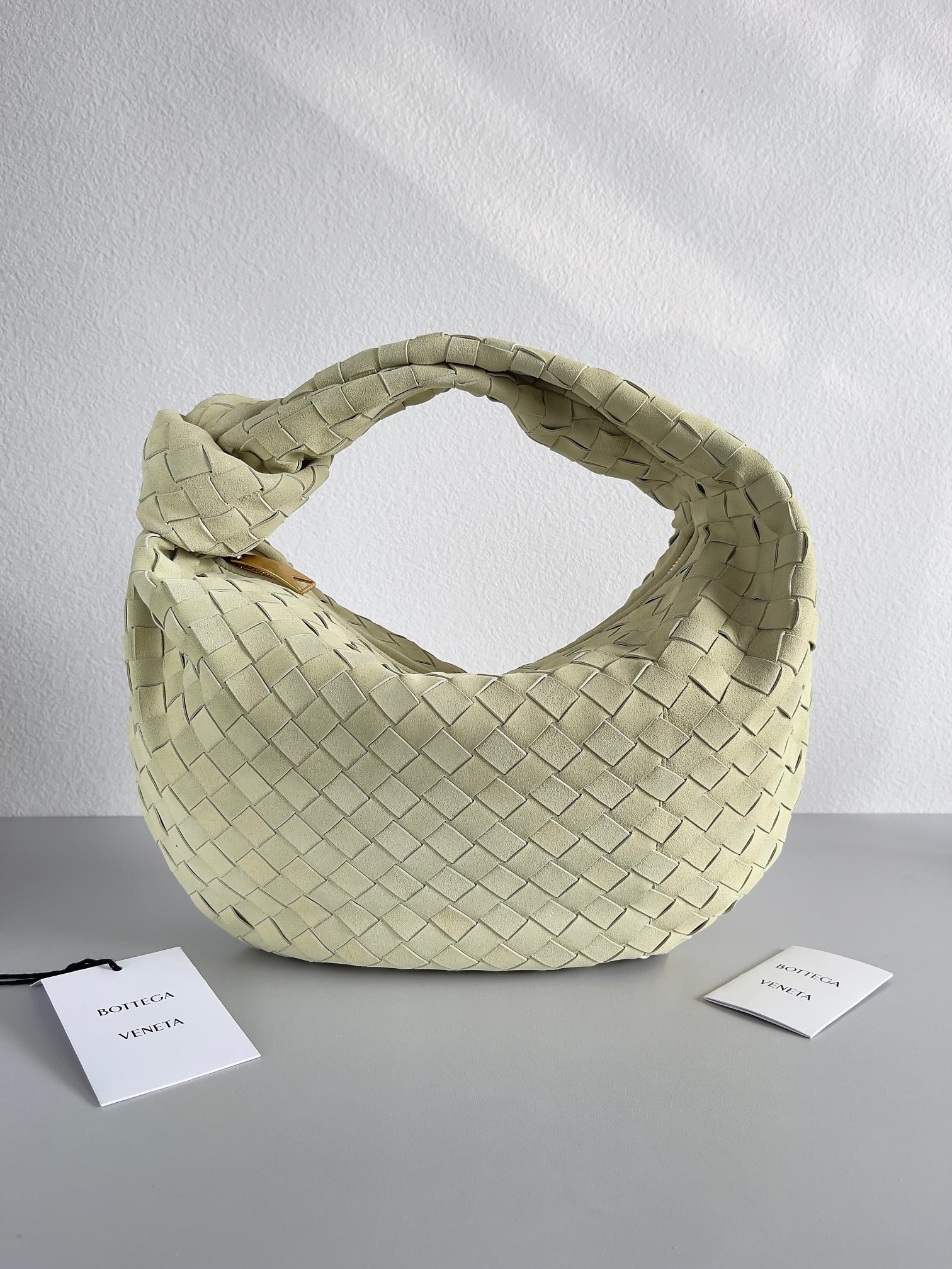 Bottega Veneta BV Jodie Teen Bag In Lemon Suede Calfskin 146