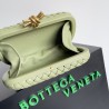 Bottega Veneta Knot Minaudiere Clutch In Travertine Intrecciato Lambskin 293