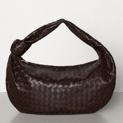 Bottega Veneta Large BV Jodie Bag In Fondente Woven Leather 361