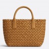 Bottega Veneta Mini Cabat Bag In Caramel Intrecciato Lambskin 436