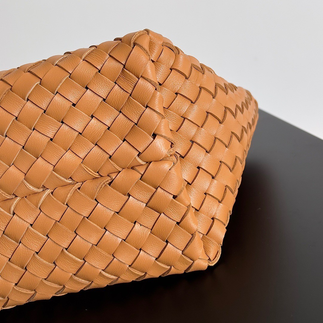 Bottega Veneta Mini Cabat Bag In Caramel Intrecciato Lambskin 436