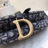 Dior Saddle Bag In Blue Oblique Jacquard Canvas 354
