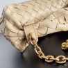 Bottega Veneta Mini Jodie Chain Bag In Porridge Intrecciato Lambskin 302