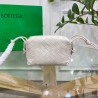 Bottega Veneta Loop Mini Bag In White Intrecciato Lambskin 325