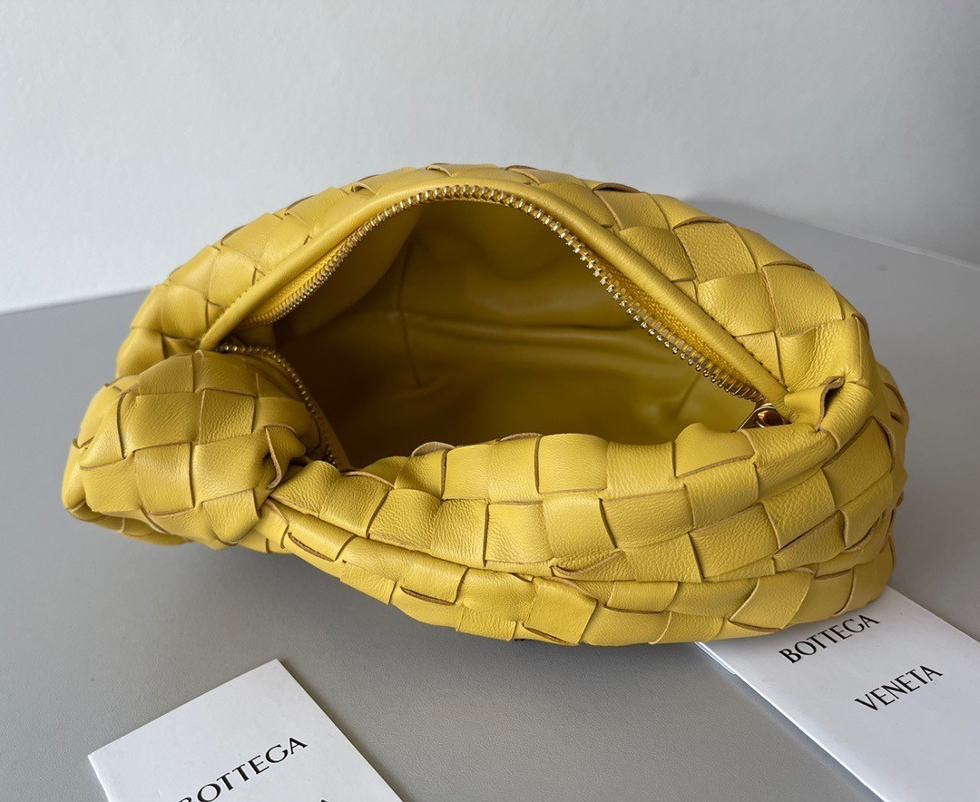 Bottega Veneta BV Jodie Mini Bag In Yellow Intrecciato Lambskin 356