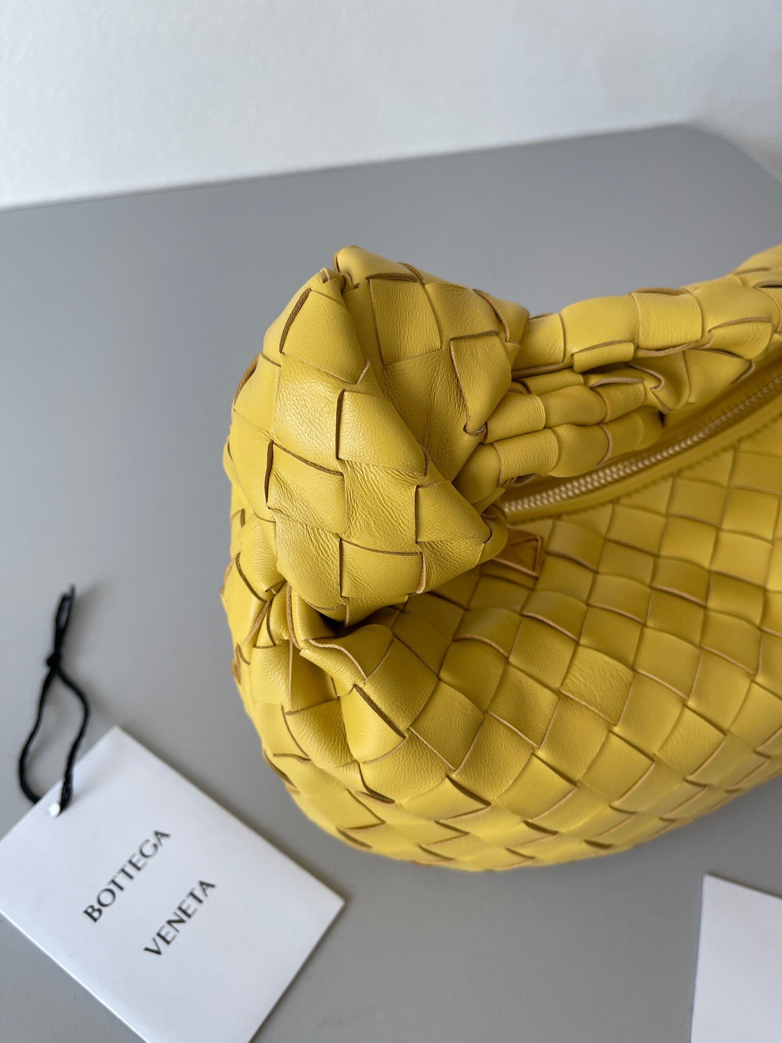 Bottega Veneta BV Jodie Mini Bag In Yellow Intrecciato Lambskin 356