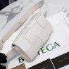 Bottega Veneta Cassette Belt Bag In White Intrecciato Leather 356