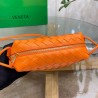 Bottega Veneta Loop Small Bag In Orange Intrecciato Lambskin 278