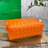 Bottega Veneta Loop Small Bag In Orange Intrecciato Lambskin 278