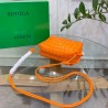 Bottega Veneta Loop Small Bag In Orange Intrecciato Lambskin 278