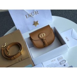 Dior Small Bobby Bag In Camel Calfskin 862
