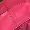 Bottega Veneta Mini Arco Bag In Pink Intrecciato Leather 523