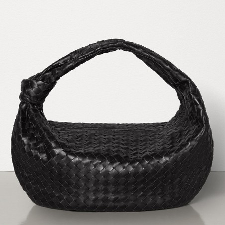 Bottega Veneta Large BV Jodie Bag In Black Woven Leather 162