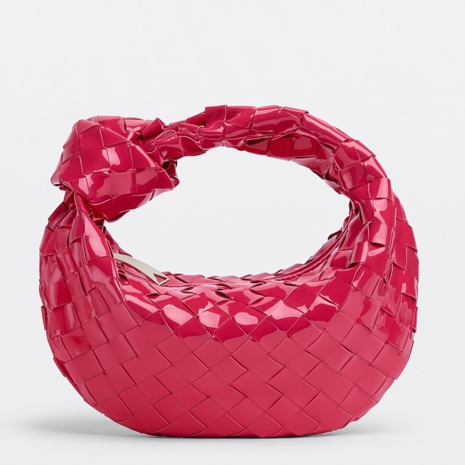 Bottega Veneta BV Jodie Mini Bag In Red Intrecciato Patent Leather 856