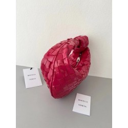 Bottega Veneta BV Jodie Mini Bag In Red Intrecciato Patent Leather 856