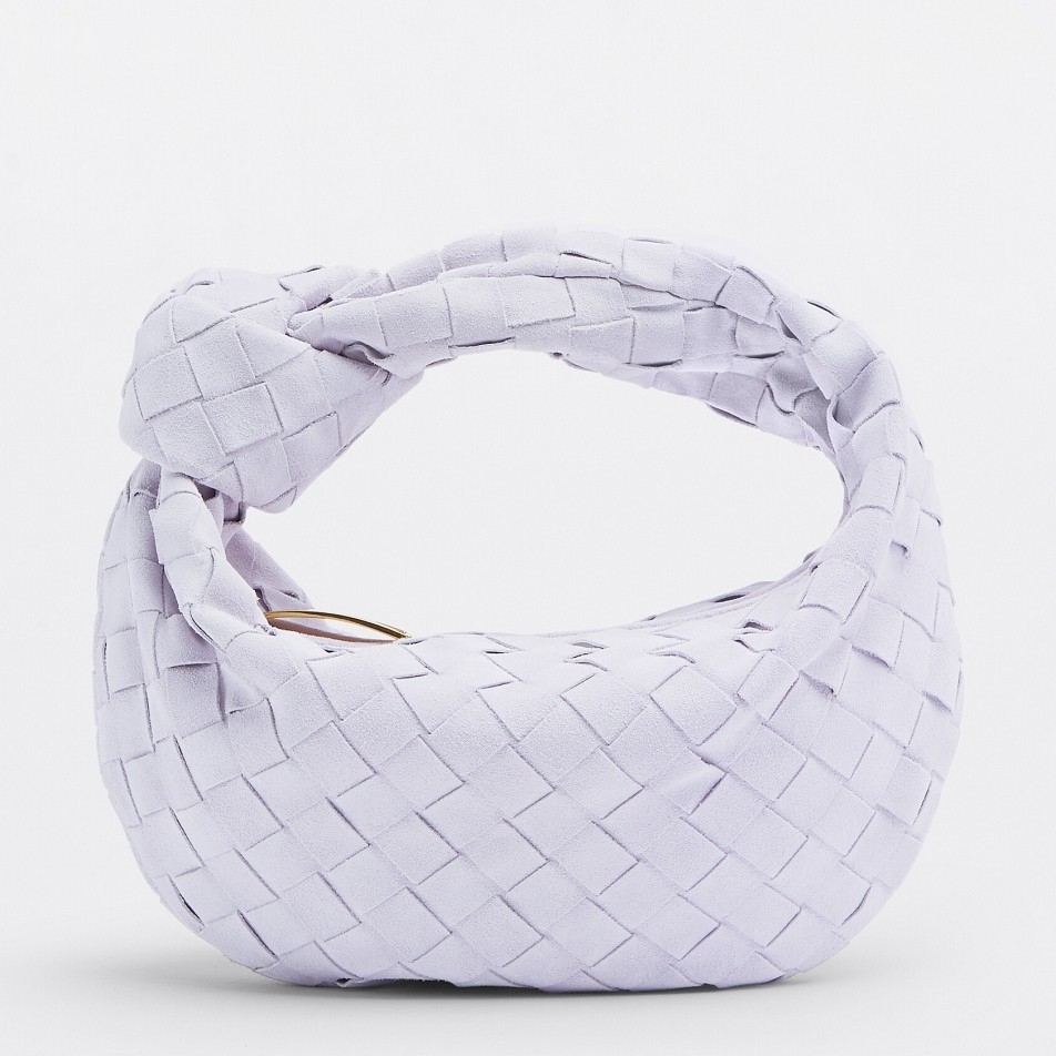 Bottega Veneta BV Jodie Mini Bag In Lilac Intrecciato Suede 974