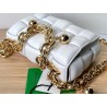 Bottega Veneta Chain Cassette Bag In White Lambskin 546