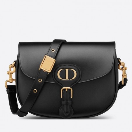 Dior Medium Bobby Bag In Black Calfskin 436