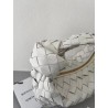 Bottega Veneta BV Jodie Mini Bag In White Intrecciato Patent Leather 641