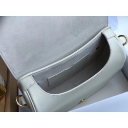 Dior Medium Bobby Bag In White Calfskin 473