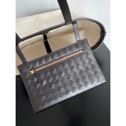 Bottega Veneta Medium Flip Flap Bag in Canvas with Fondant Leather 243