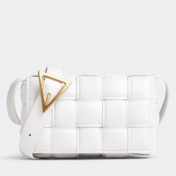 Bottega Veneta Small Padded Cassette Bag In White Lambskin 387