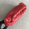 Bottega Veneta Mini BV Jodie Bag In Red Woven Leather 453