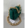 Bottega Veneta Chain Cassette Bag In Emerald Green Suede 501