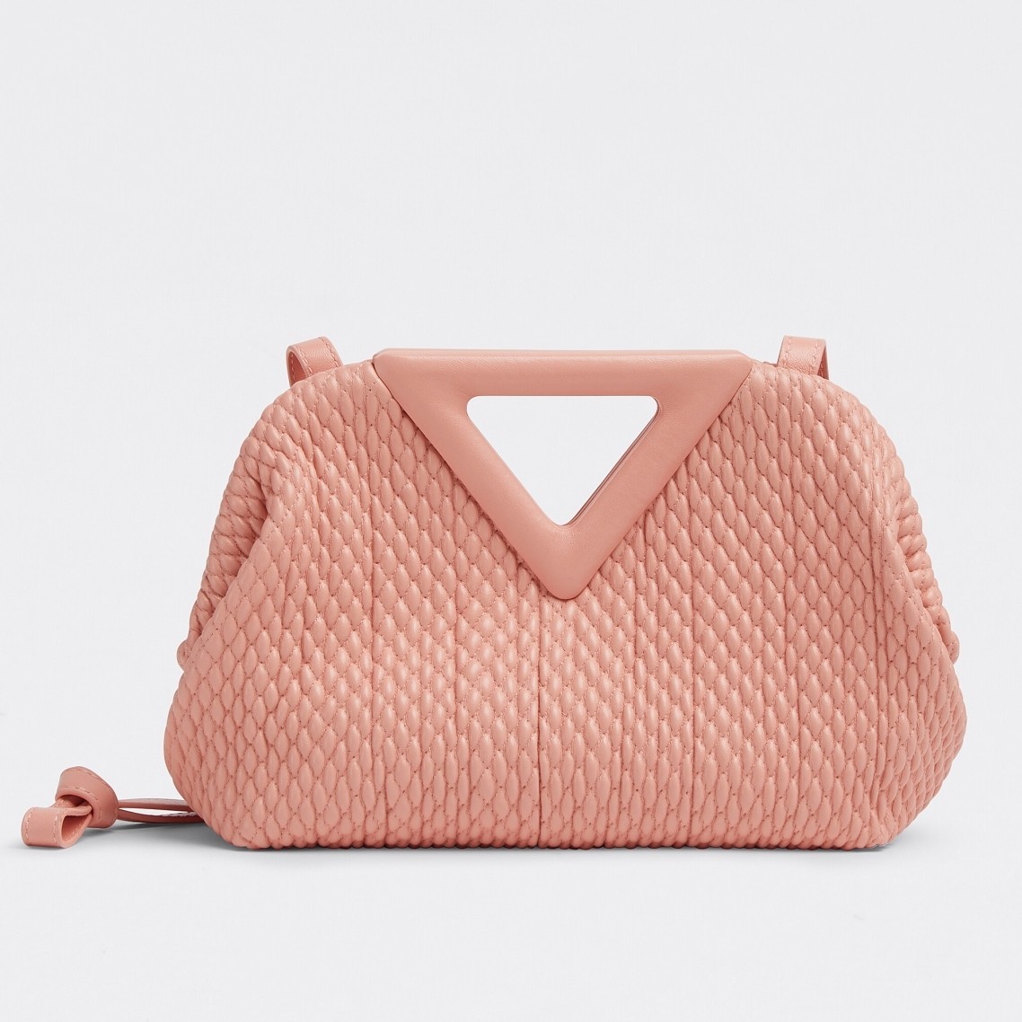 Bottega Veneta Small Point Bag In Peachy Quilted Leather 551