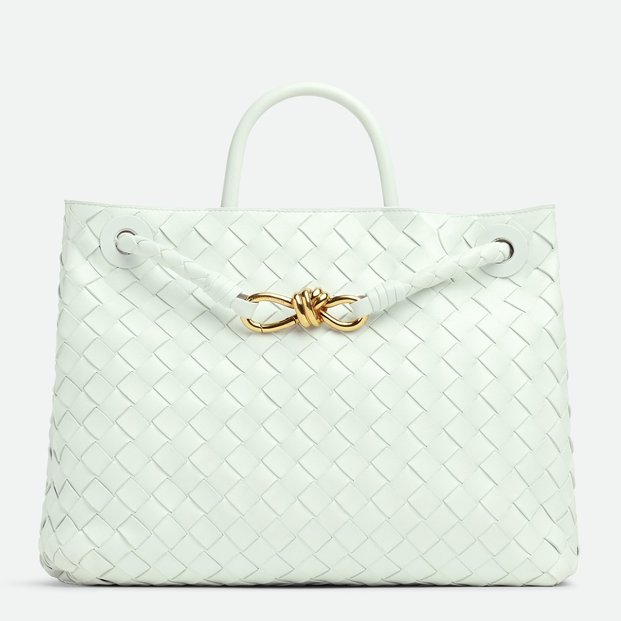 Bottega Veneta Small Andiamo Bag In Glacier Intrecciato Lambskin 762