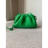 Bottega Veneta Mini Pouch In Green Intrecciato Lambskin 791