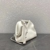 Bottega Veneta Small Point Top Handle Bag In White Leather 933