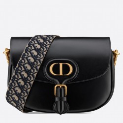 Dior Large Bobby Bag In Black Calfskin 654