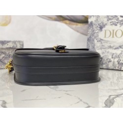 Dior Large Bobby Bag In Black Calfskin 654