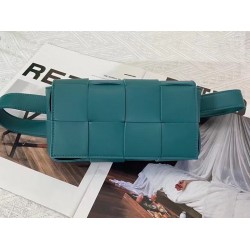 Bottega Veneta Cassette Belt Bag In Mallard Intrecciato Leather 292