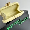 Bottega Veneta Knot Minaudiere Clutch In Ice Cream Foulard Intreccio Leather 513