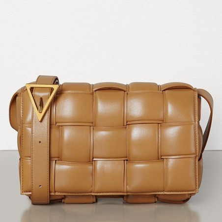 Bottega Veneta Padded Cassette Bag In Caramel Calfskin 536