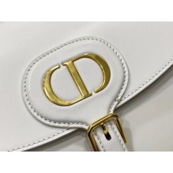 Dior Large Bobby Bag In White Calfskin 689