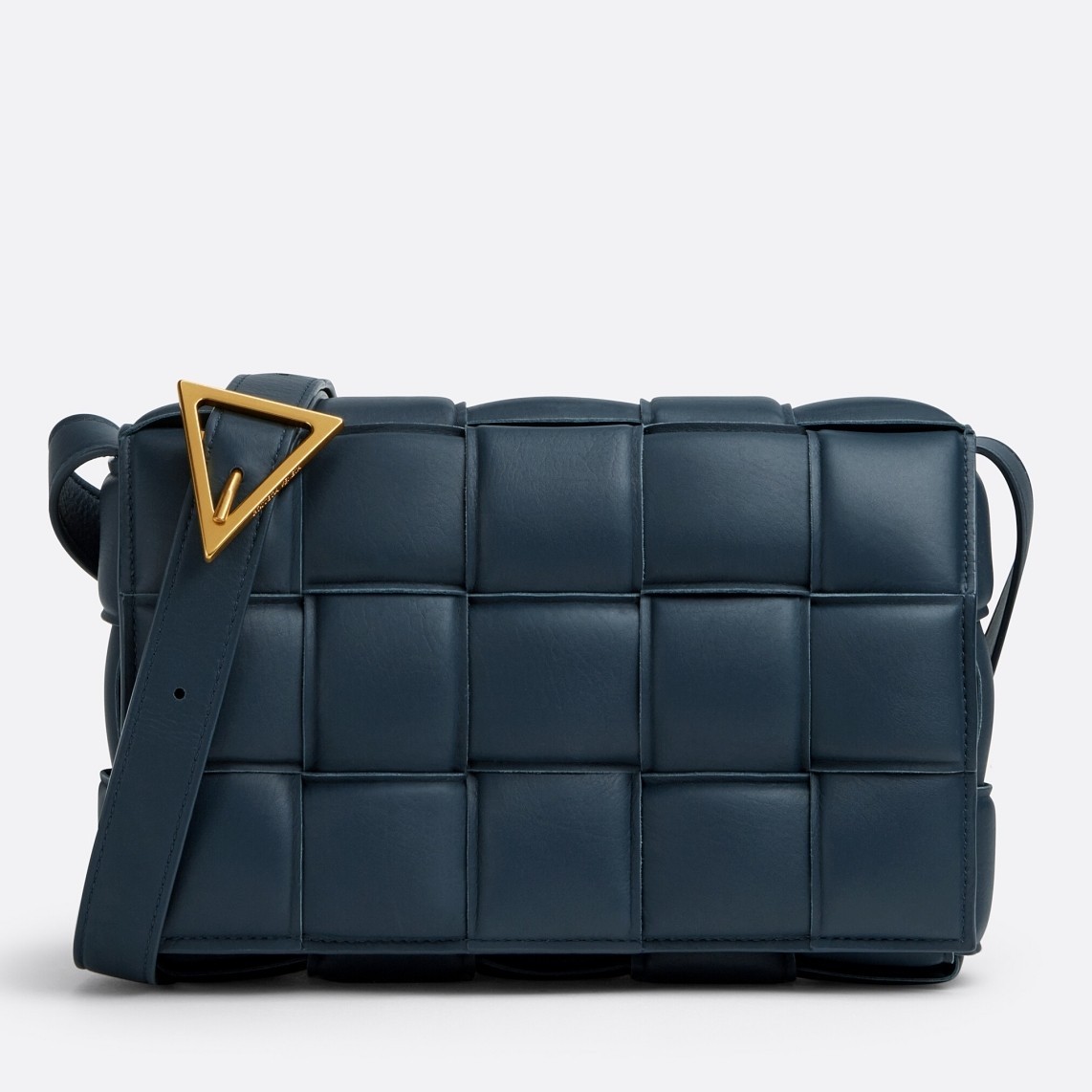 Bottega Veneta Padded Cassette Bag In Dark Blue Intrecciato Lambskin 572