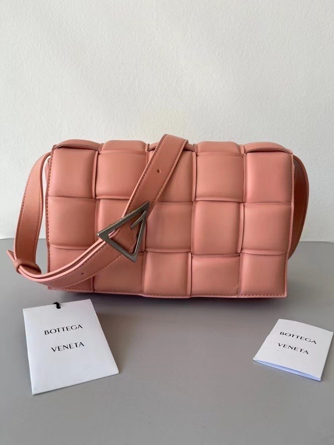 Bottega Veneta Padded Cassette Bag In Peachy Lambskin 783