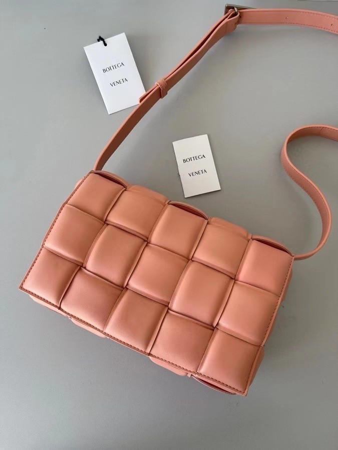 Bottega Veneta Padded Cassette Bag In Peachy Lambskin 783