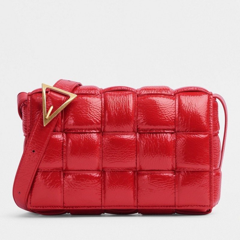 Bottega Veneta Padded Cassette Bag In Red Deerskin 848