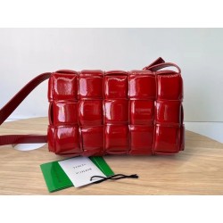 Bottega Veneta Padded Cassette Bag In Red Deerskin 848