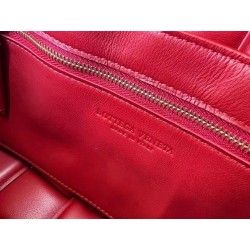 Bottega Veneta Padded Cassette Bag In Red Deerskin 848